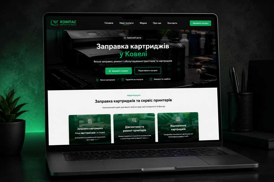 Сайт магазину комп’ютерної техніки «Компас»